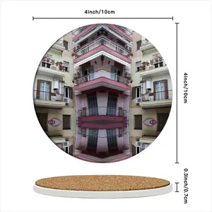 Fraise 3 Ceramic Coaster (Round)