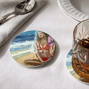 The Sea’S Bride Ceramic Coaster (Round)