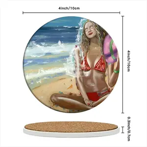 The Sea’S Bride Ceramic Coaster (Round)