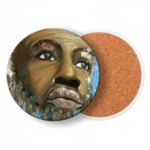 Arabica Man Ceramic Coaster (Round)