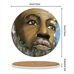 Arabica Man Ceramic Coaster (Round)