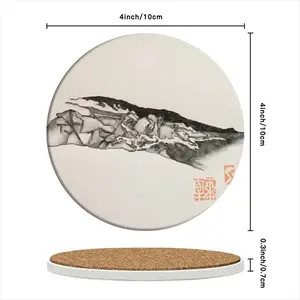 Sea Ranch 2 Ceramic Coaster (Round)