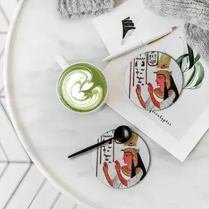 Creating History Ceramic Coaster (Round)