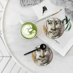 Face 4 Ceramic Coaster (Round)