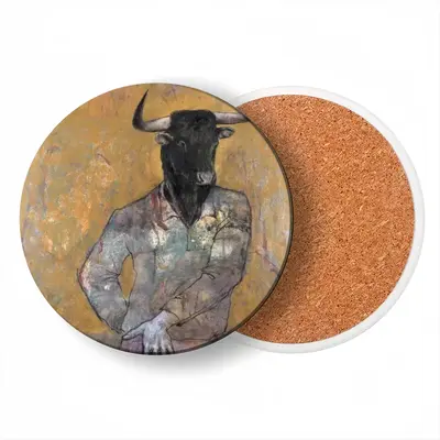 Minotaur Ceramic Coaster (Round)