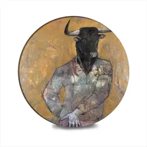 Minotaur Ceramic Coaster (Round)