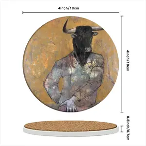 Minotaur Ceramic Coaster (Round)