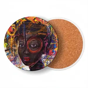 Colorful Dreams Ceramic Coaster (Round)