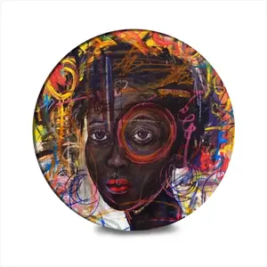 Colorful Dreams Ceramic Coaster (Round)