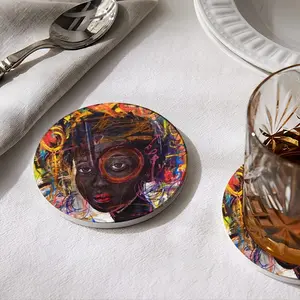 Colorful Dreams Ceramic Coaster (Round)