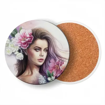 Spring Mood Ceramic Coaster (Round)