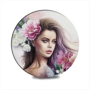 Spring Mood Ceramic Coaster (Round)