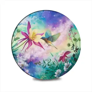 Blossoming Of Life Ceramic Coaster (Round)