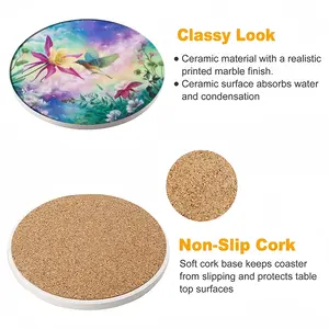 Blossoming Of Life Ceramic Coaster (Round)