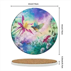 Blossoming Of Life Ceramic Coaster (Round)