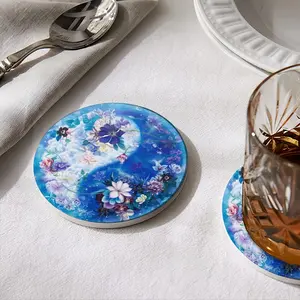 The Energy Of Life Ceramic Coaster (Round)