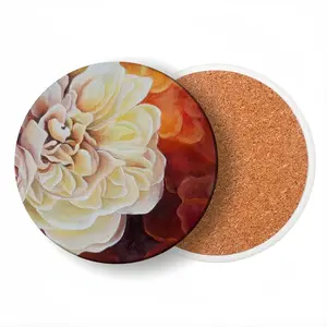 Roses Ceramic Coaster (Round)