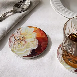 Roses Ceramic Coaster (Round)