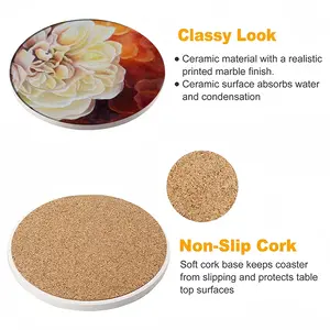 Roses Ceramic Coaster (Round)