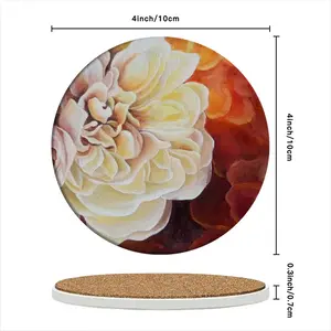 Roses Ceramic Coaster (Round)