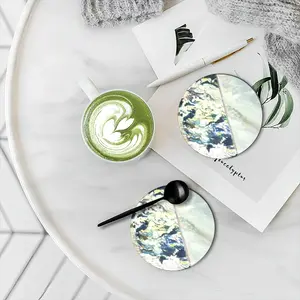 Nature Vs Culture Ceramic Coaster (Round)