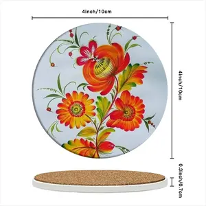 Delighted Ceramic Coaster (Round)