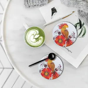 Firebird Ceramic Coaster (Round)