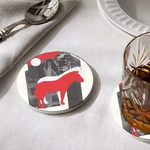 Wwf Przewalskis Horse Ceramic Coaster (Round)