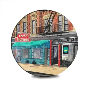 Rocco Restaurant New York City Ceramic Coaster (Round)