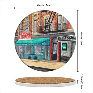 Rocco Restaurant New York City Ceramic Coaster (Round)