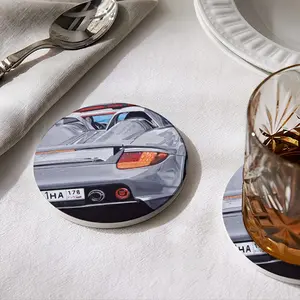 Carrera Gt Ceramic Coaster (Round)