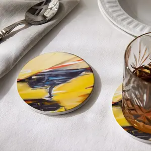 Lamborghini Crash Ceramic Coaster (Round)