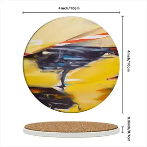 Lamborghini Crash Ceramic Coaster (Round)