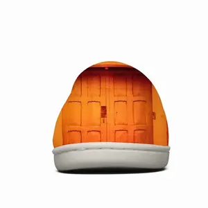 Men Orange Entrance Winter Cotton Slippers