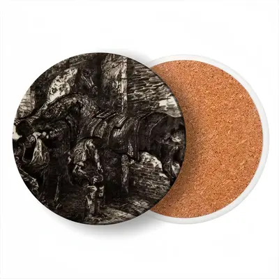 After Gericault V Ceramic Coaster (Round)