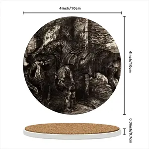 After Gericault V Ceramic Coaster (Round)