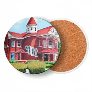 Fremont Mansion Ceramic Coaster (Round)