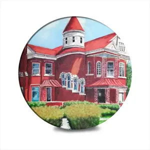 Fremont Mansion Ceramic Coaster (Round)