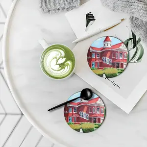 Fremont Mansion Ceramic Coaster (Round)