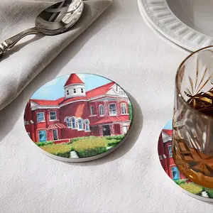 Fremont Mansion Ceramic Coaster (Round)