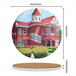 Fremont Mansion Ceramic Coaster (Round)