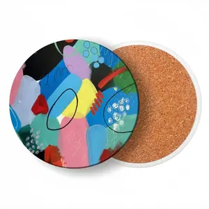 Colors Harmony A Ceramic Coaster (Round)