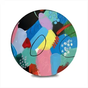 Colors Harmony A Ceramic Coaster (Round)