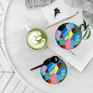 Colors Harmony A Ceramic Coaster (Round)