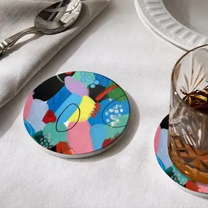 Colors Harmony A Ceramic Coaster (Round)