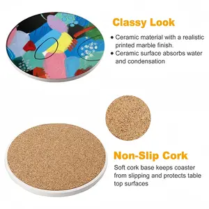 Colors Harmony A Ceramic Coaster (Round)