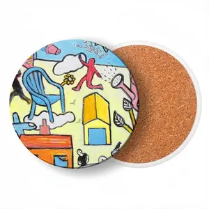 Garden Noises Ceramic Coaster (Round)