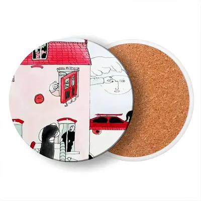 Dream House Ceramic Coaster (Round)