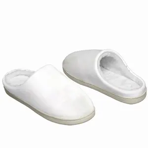 Men White Lines Winter Cotton Slippers