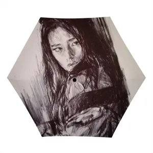 Portrait Of Gong Li Manual Umbrella (Mini)